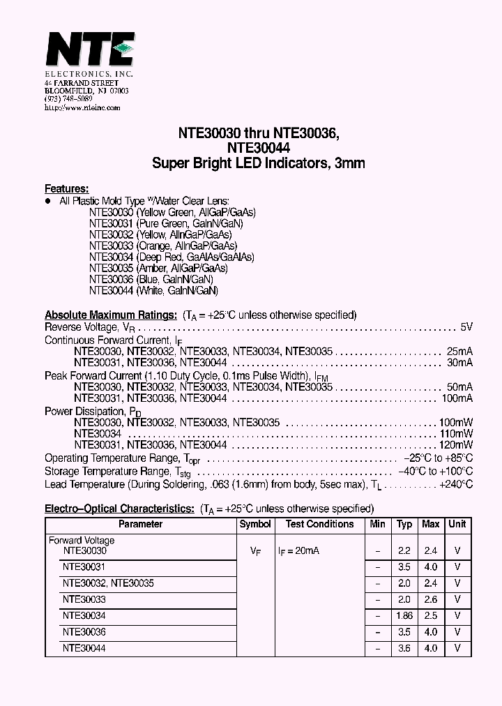 NTE30044_710390.PDF Datasheet