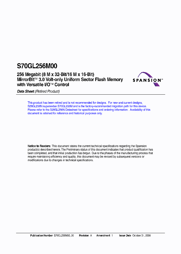 S70GL256M00FFIIRA0_664971.PDF Datasheet