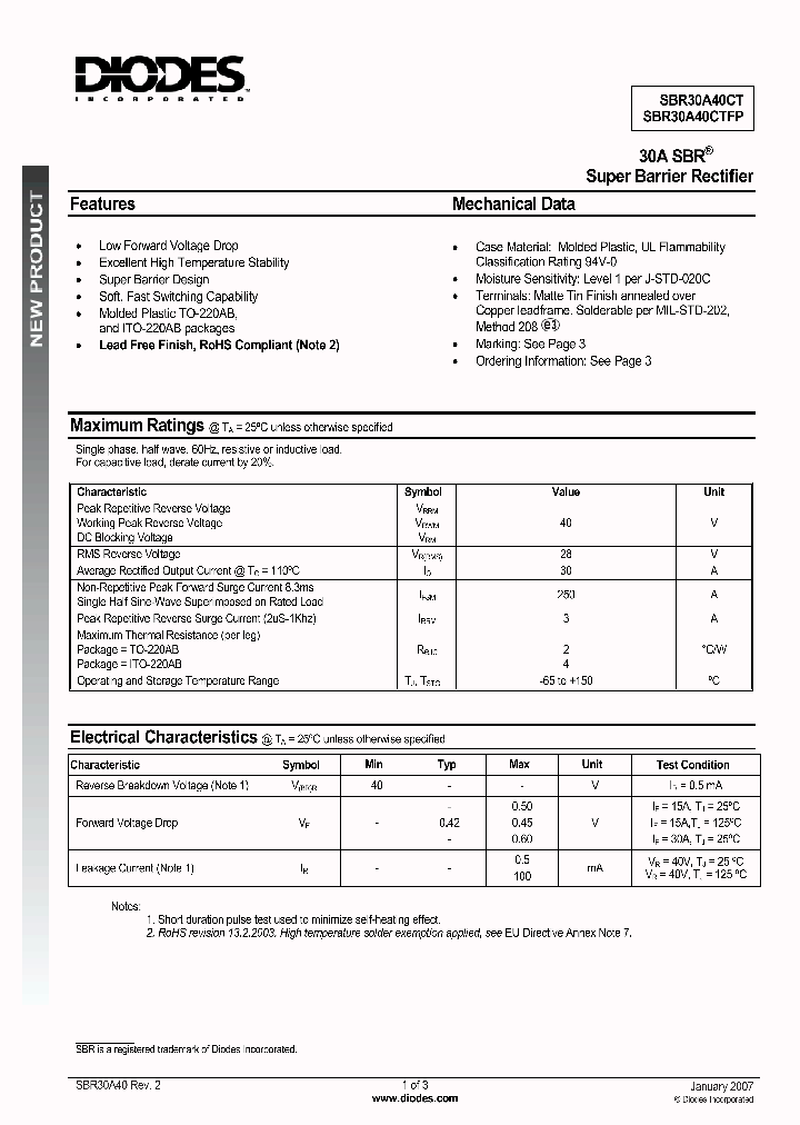 SBR30A40CT_1019551.PDF Datasheet