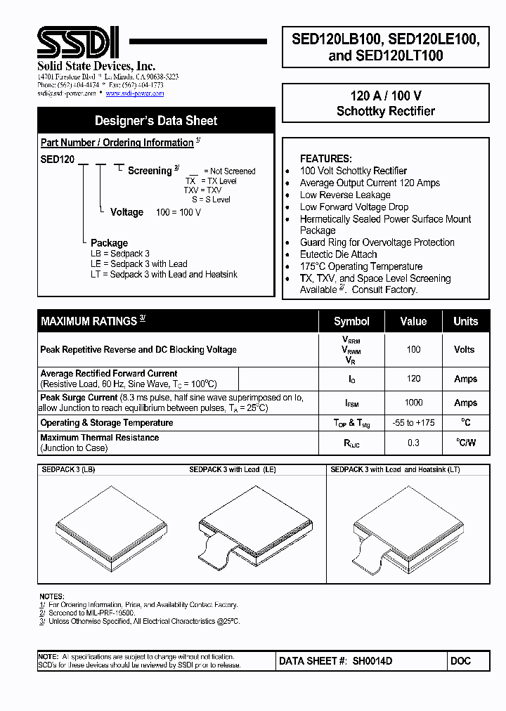 SED120LB100_1011112.PDF Datasheet