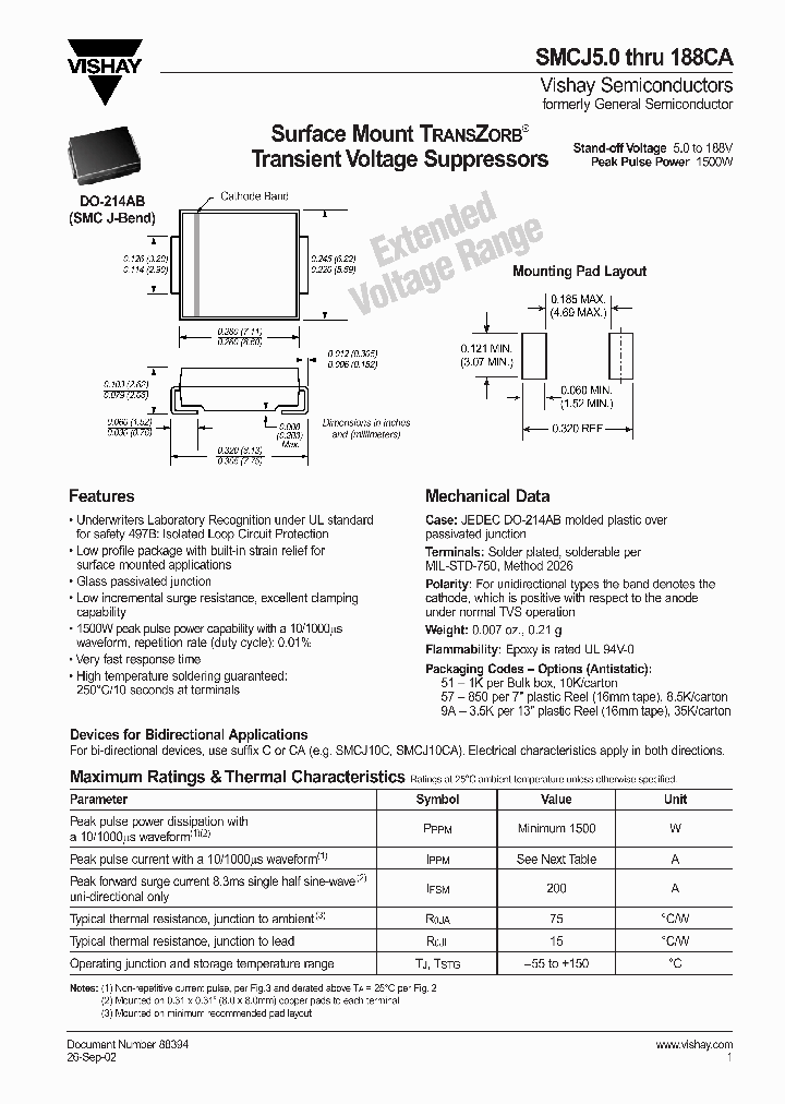 SMCJ160A_823419.PDF Datasheet