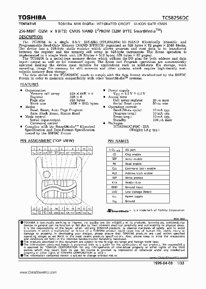 TC58256DC_1024401.PDF Datasheet