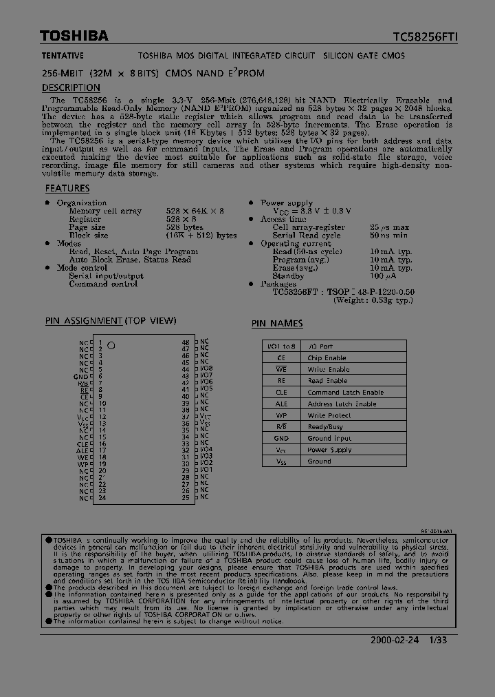 TC58256FTI_873313.PDF Datasheet