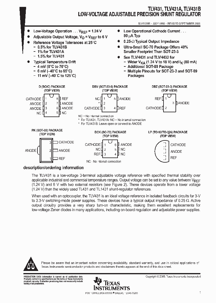 TLV431ACDBVR_810585.PDF Datasheet