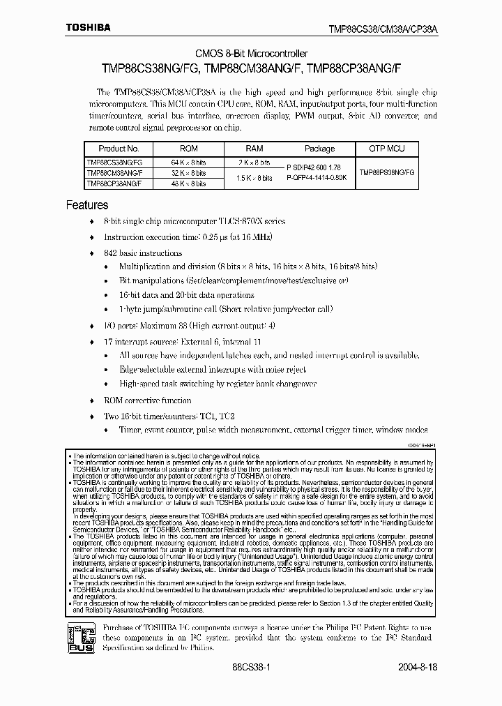 TMP88CM38ANG_804436.PDF Datasheet