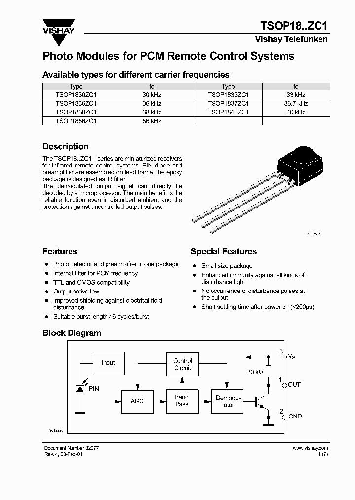 TSOP1838ZC1_926549.PDF Datasheet