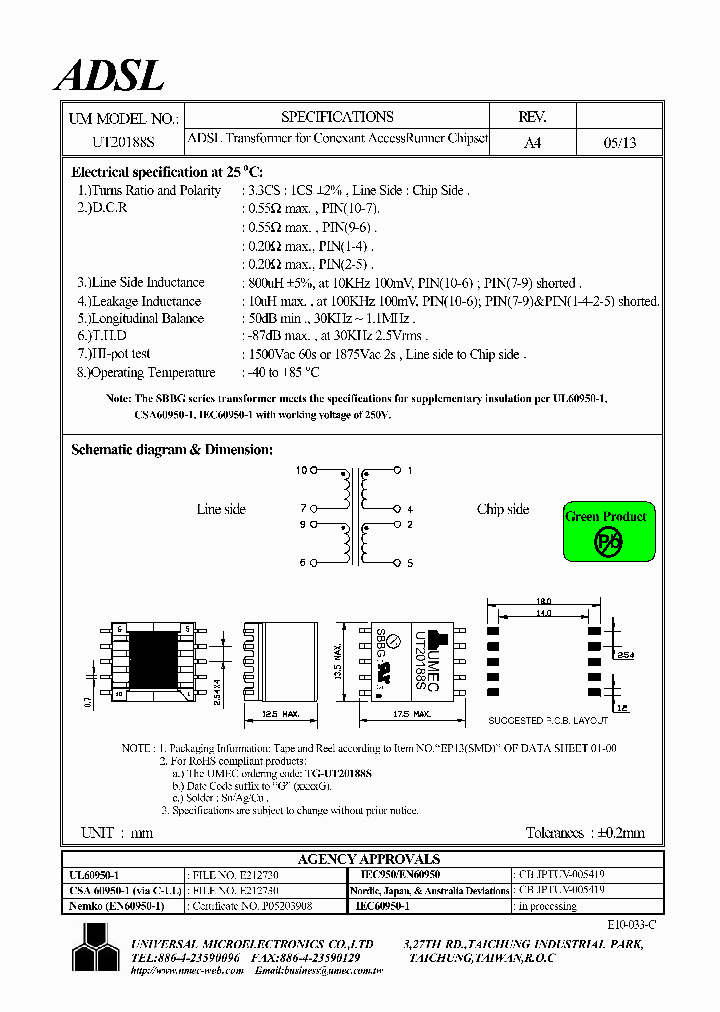 UT20188S_935061.PDF Datasheet
