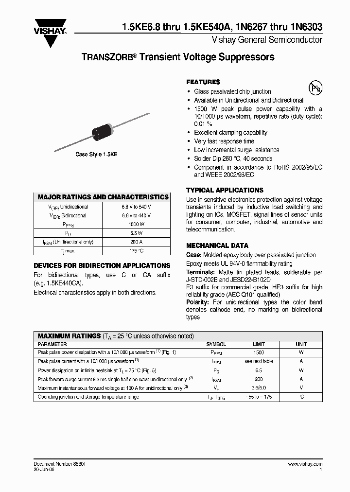 15KE91A_1190301.PDF Datasheet