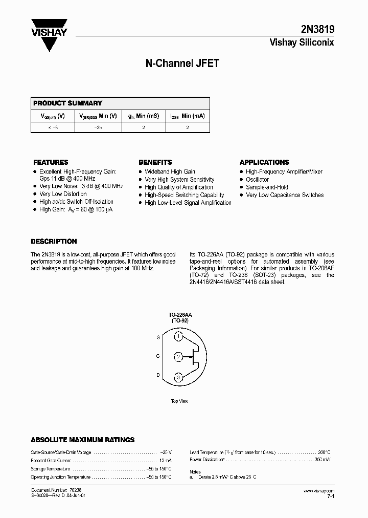 2N3819_1193800.PDF Datasheet