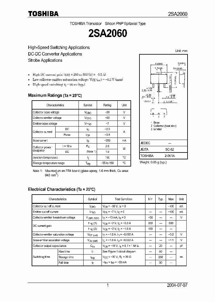 2SA2060_1194890.PDF Datasheet