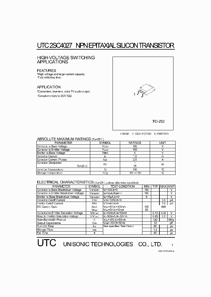 2SC4027_1195885.PDF Datasheet