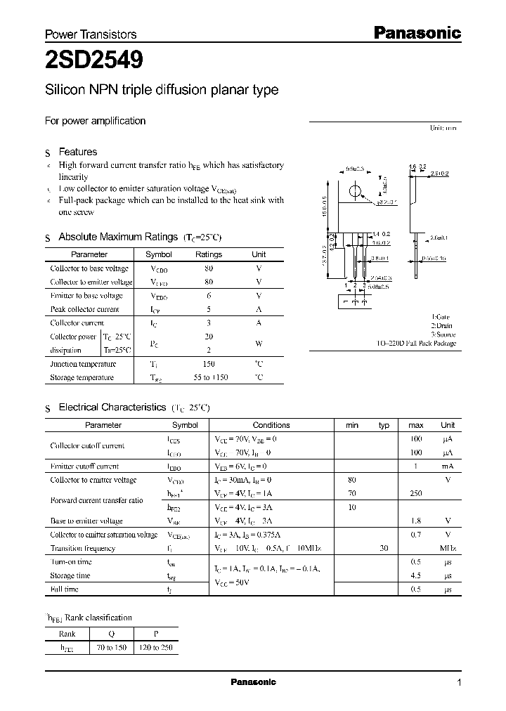 2SD2549_1161067.PDF Datasheet