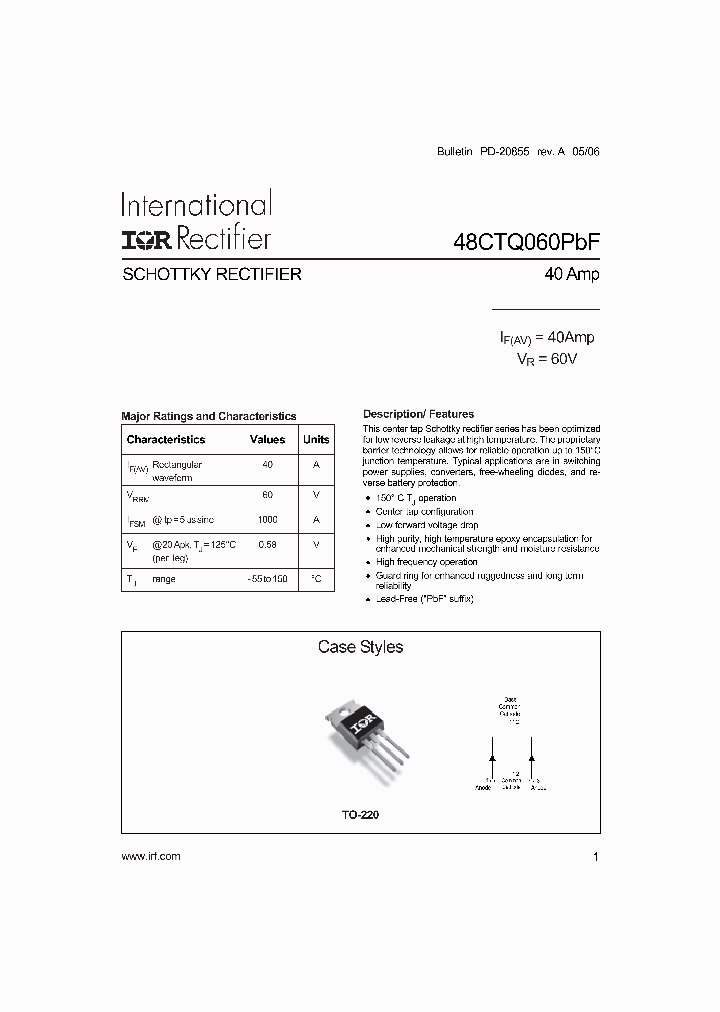 48CTQ060PBF_1199923.PDF Datasheet