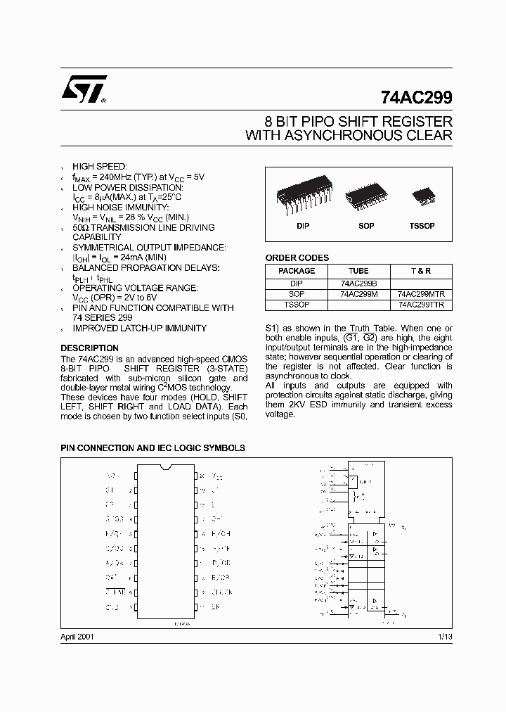 74AC299_1161846.PDF Datasheet