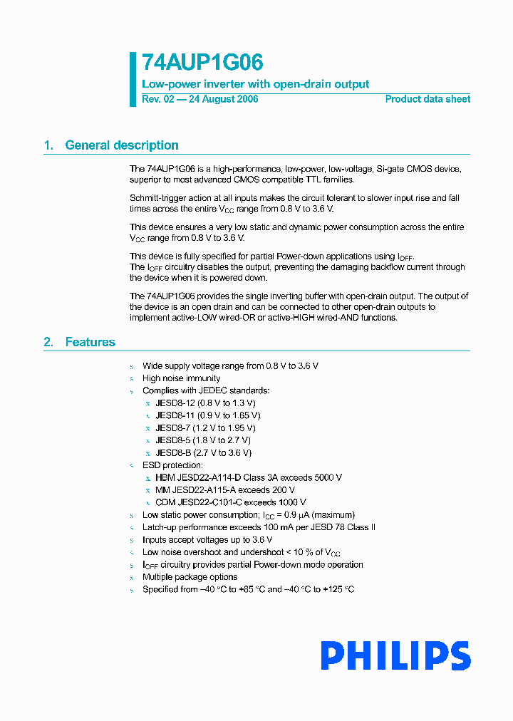 74AUP1G06GF_1090407.PDF Datasheet