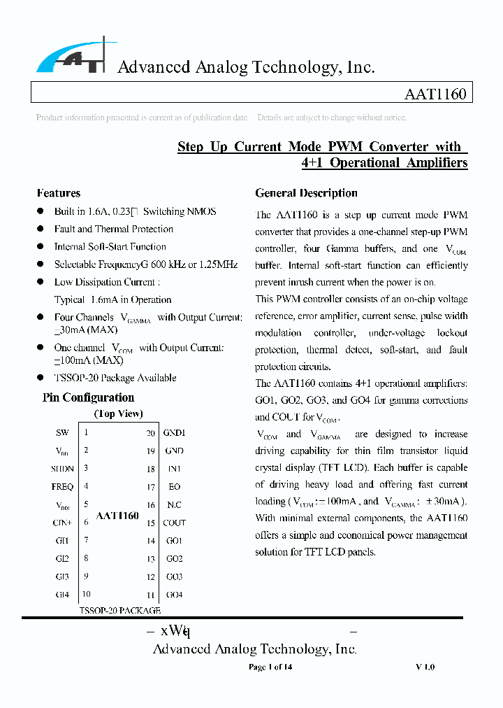 AAT1160_1168866.PDF Datasheet