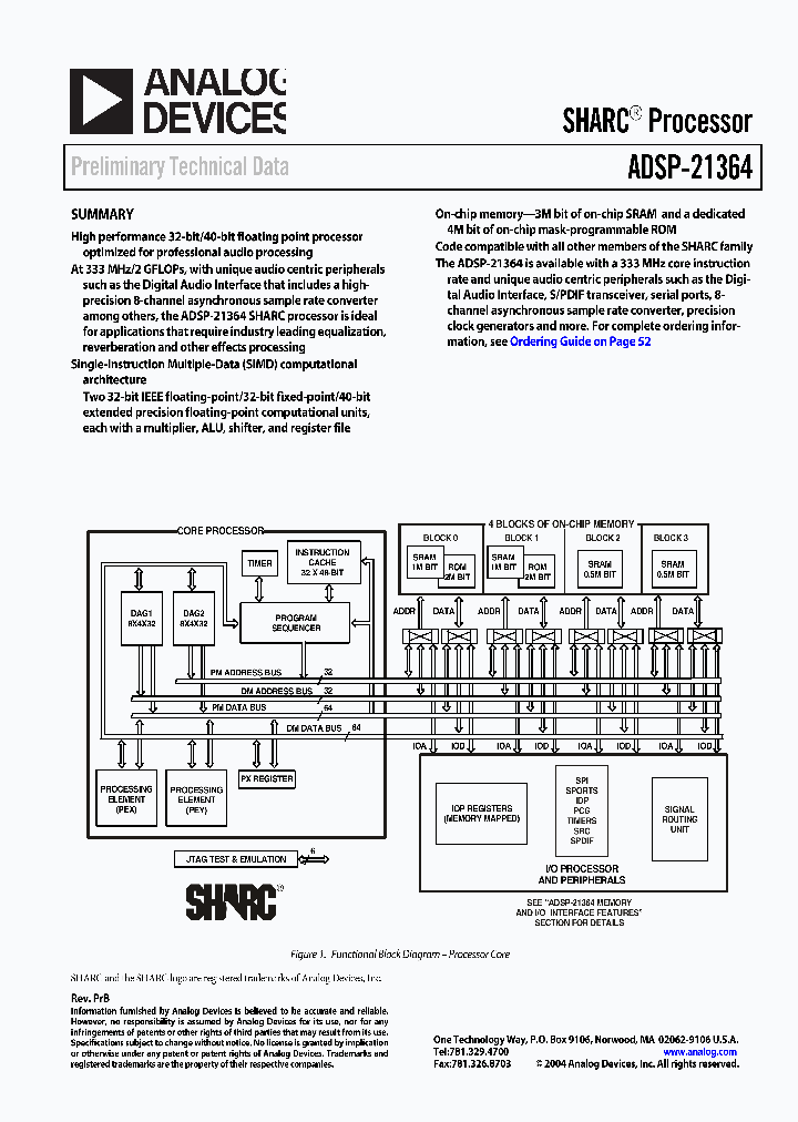 ADSP-21364SBBC-ENG_1118733.PDF Datasheet
