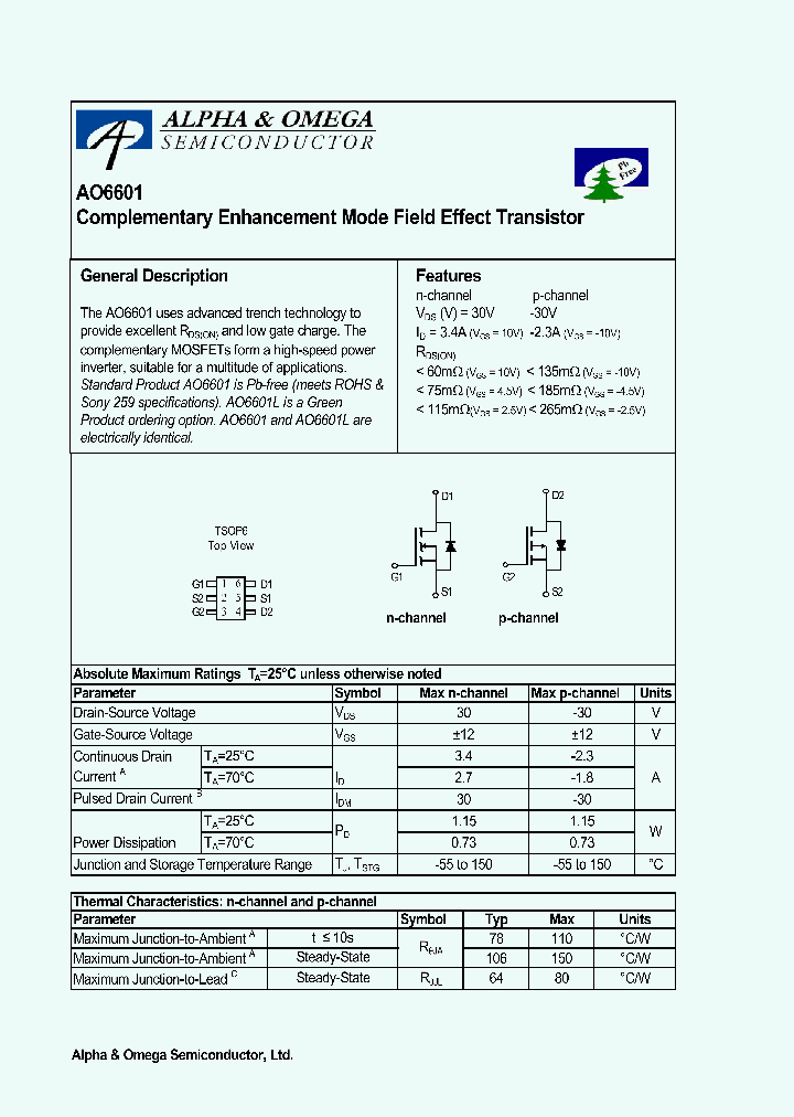 AO6601_1109421.PDF Datasheet