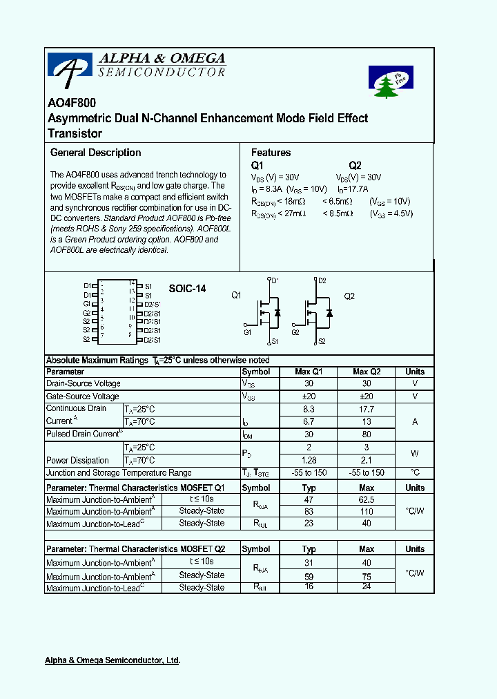 AOF800L_1210269.PDF Datasheet
