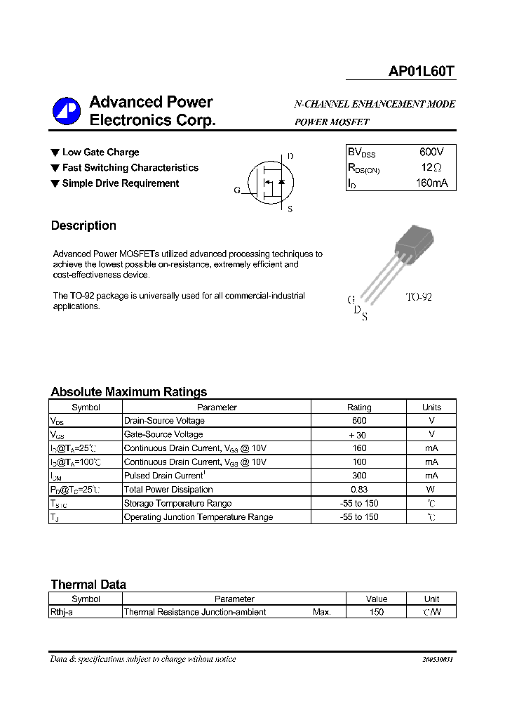 AP01L60T_1210319.PDF Datasheet