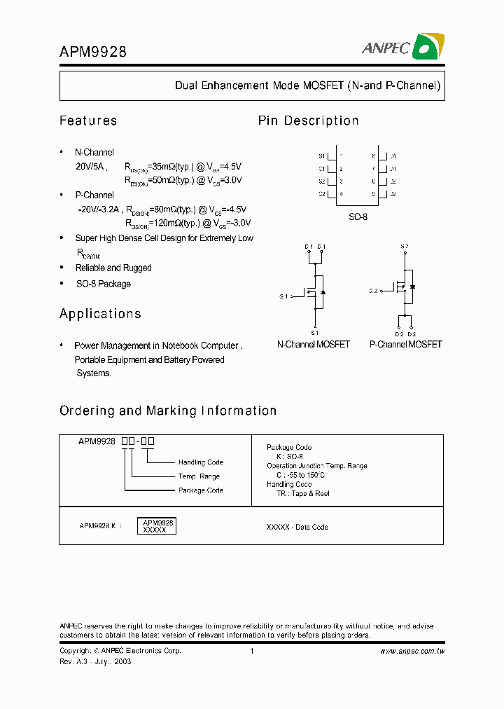 APM9928KC-TR_1211172.PDF Datasheet