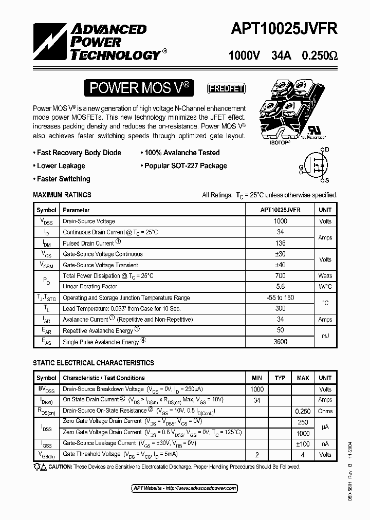 APT10025JVFR04_1211224.PDF Datasheet