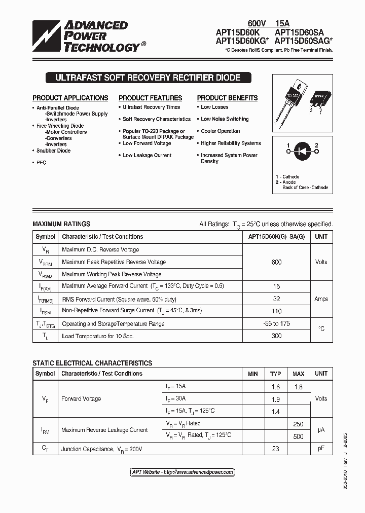 APT15D60SAG_1211373.PDF Datasheet