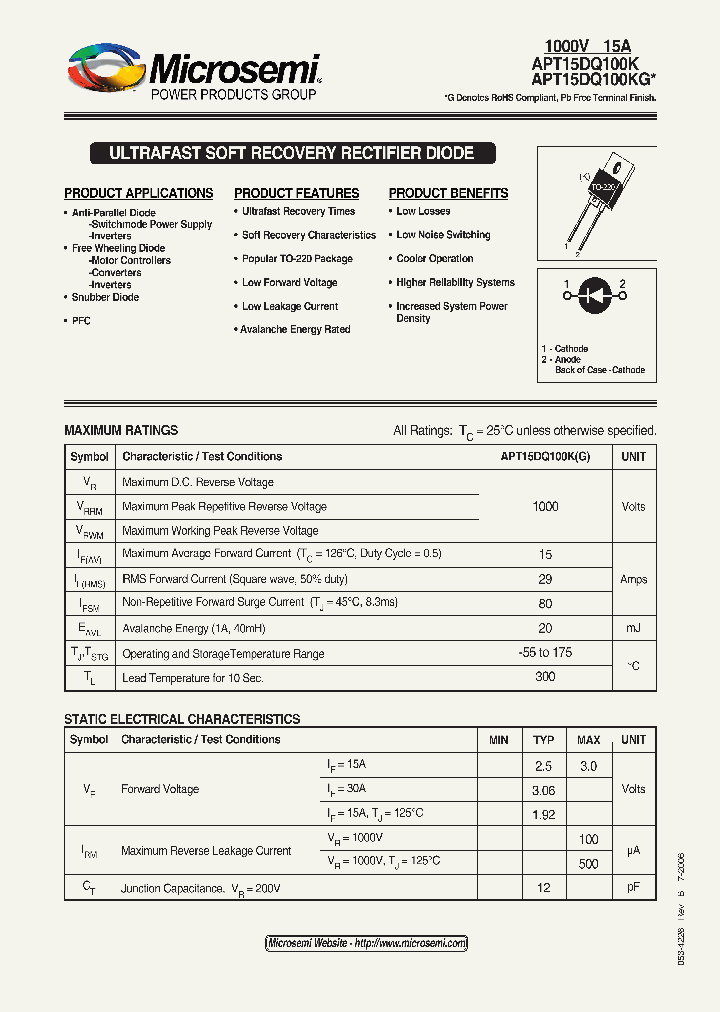 APT15DQ100KG_1211377.PDF Datasheet