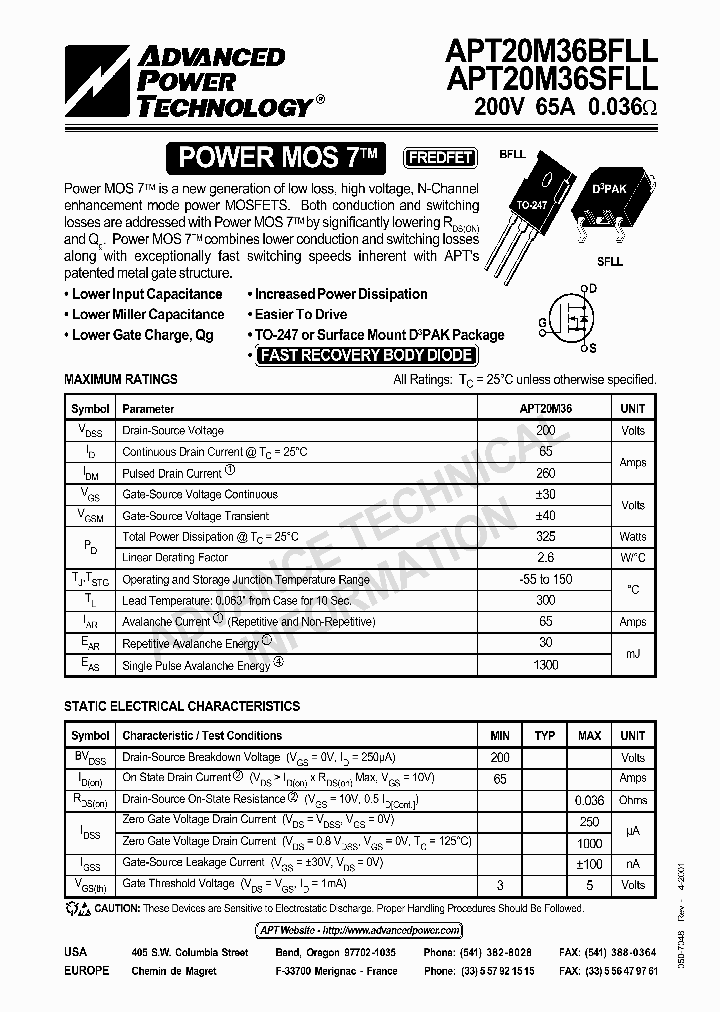 APT20M36BFLL_1188195.PDF Datasheet