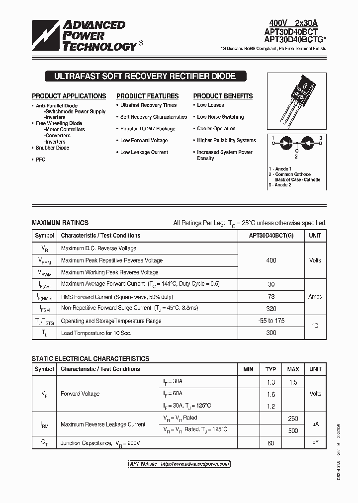 APT30D40BCT05_1211550.PDF Datasheet