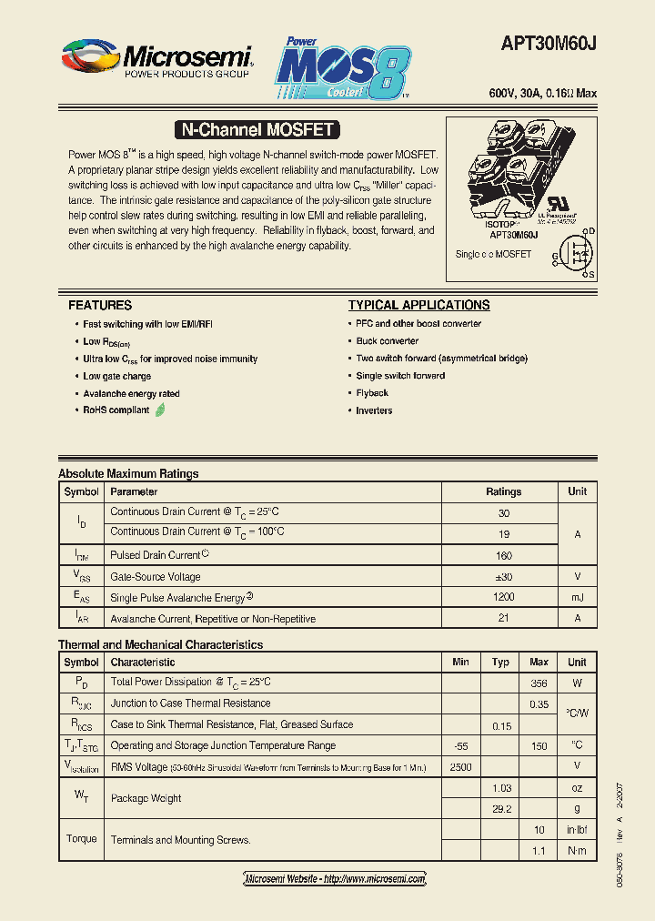 APT30M60J_1211595.PDF Datasheet