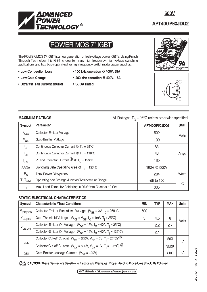 APT40GP60JDQ2_1169110.PDF Datasheet