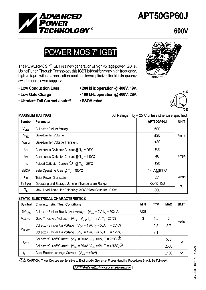 APT50GP60J_1169142.PDF Datasheet