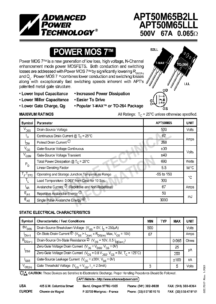 APT50M65LLL_1211770.PDF Datasheet