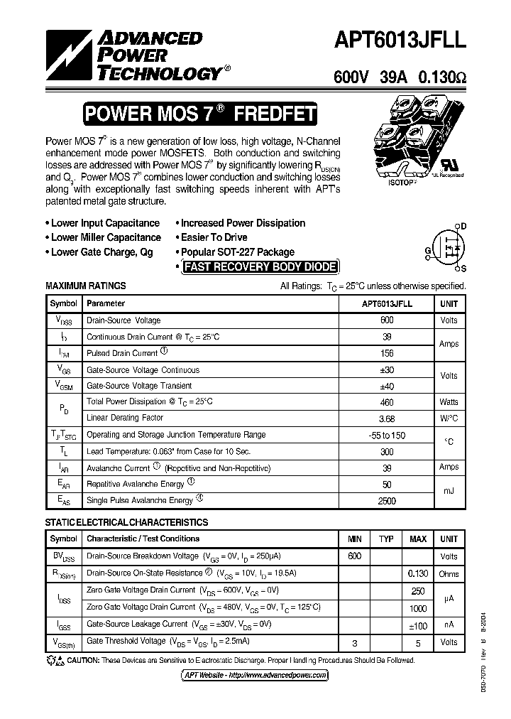 APT6013JFLL04_1211808.PDF Datasheet