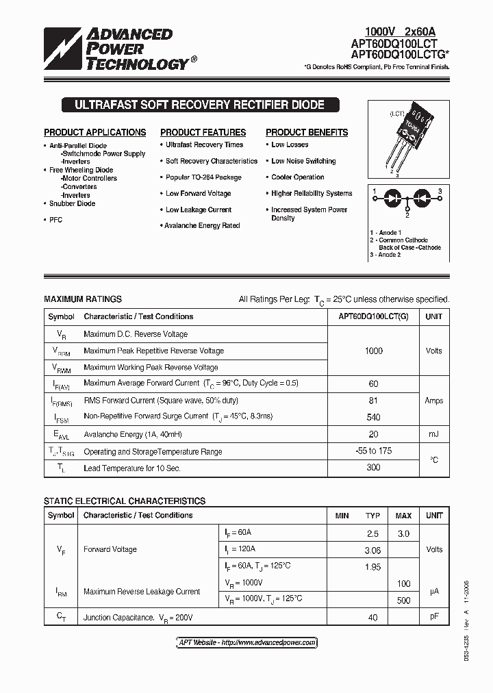 APT60DQ100LCT_1169112.PDF Datasheet