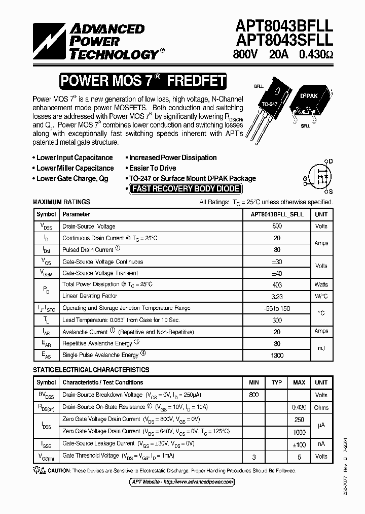 APT8043SFLL_1211973.PDF Datasheet