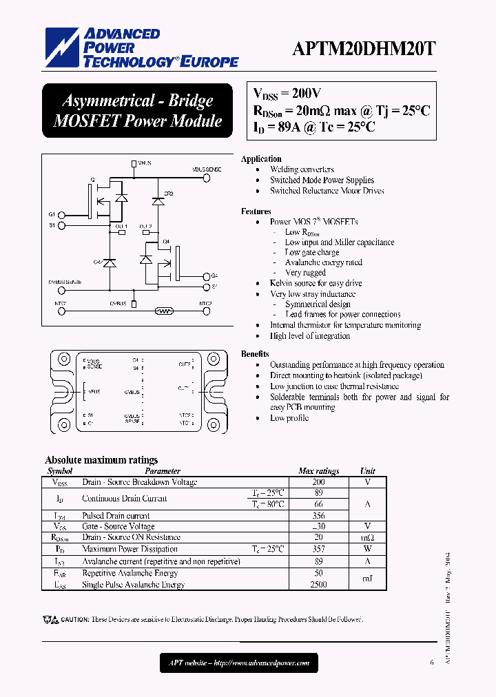 APTM20DHM20T_1212652.PDF Datasheet