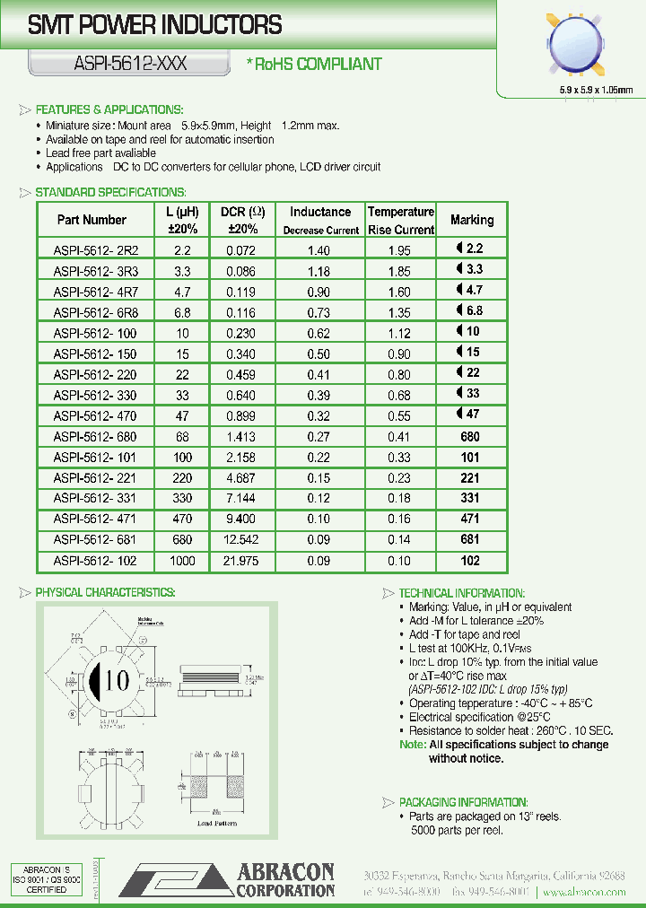 ASPI-5612-XXX_1056983.PDF Datasheet