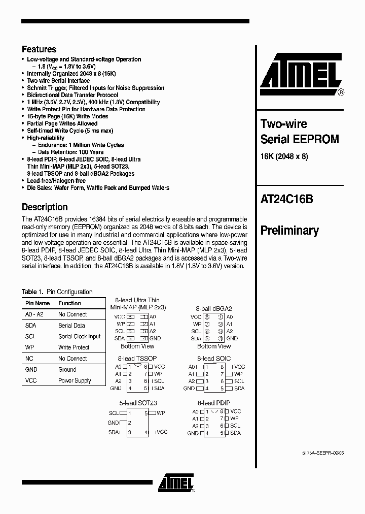 AT24C16B_1053870.PDF Datasheet