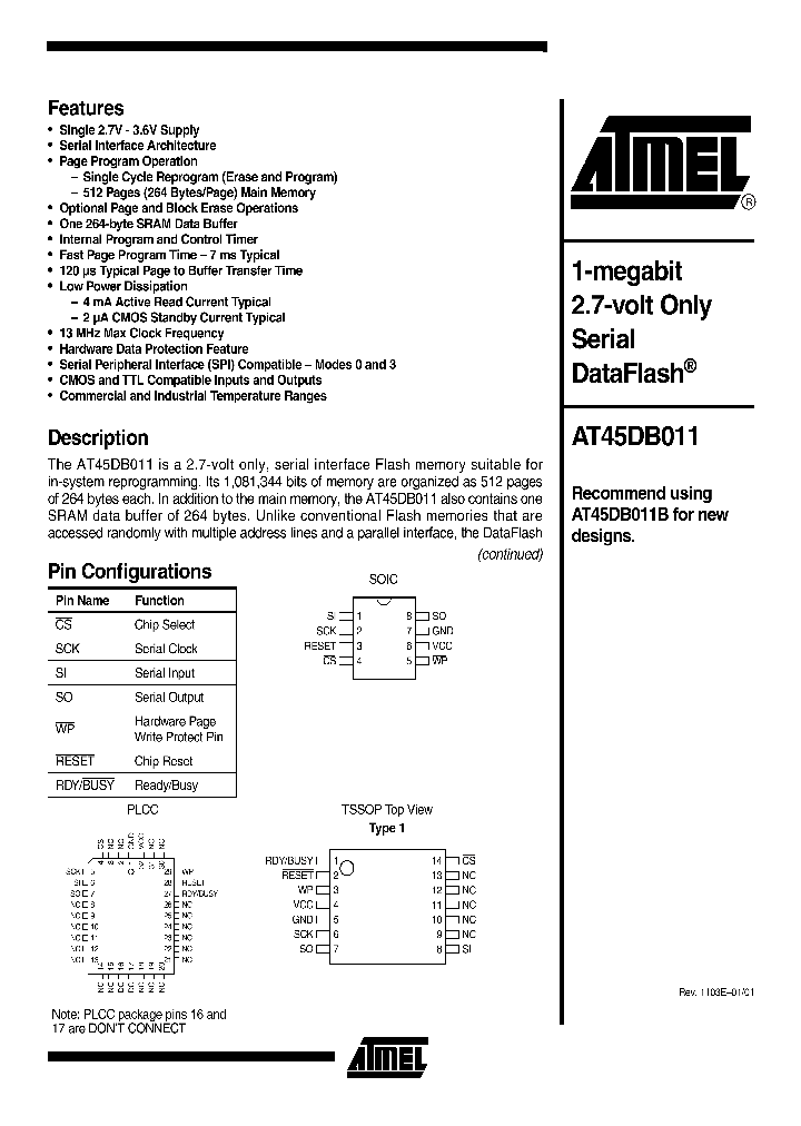 AT45DB01101_1213946.PDF Datasheet