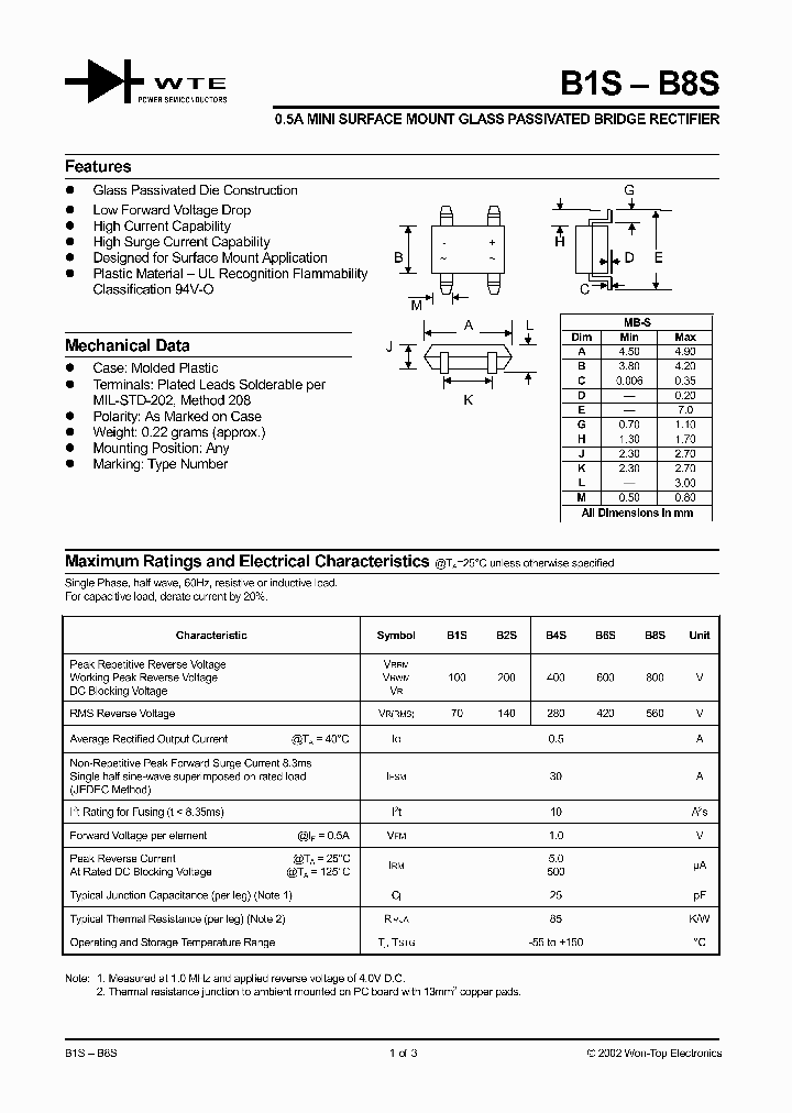 B2S-T3_1215431.PDF Datasheet