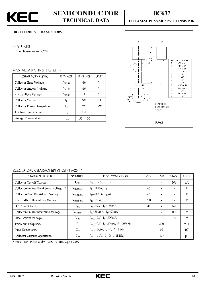 BC637_1217936.PDF Datasheet
