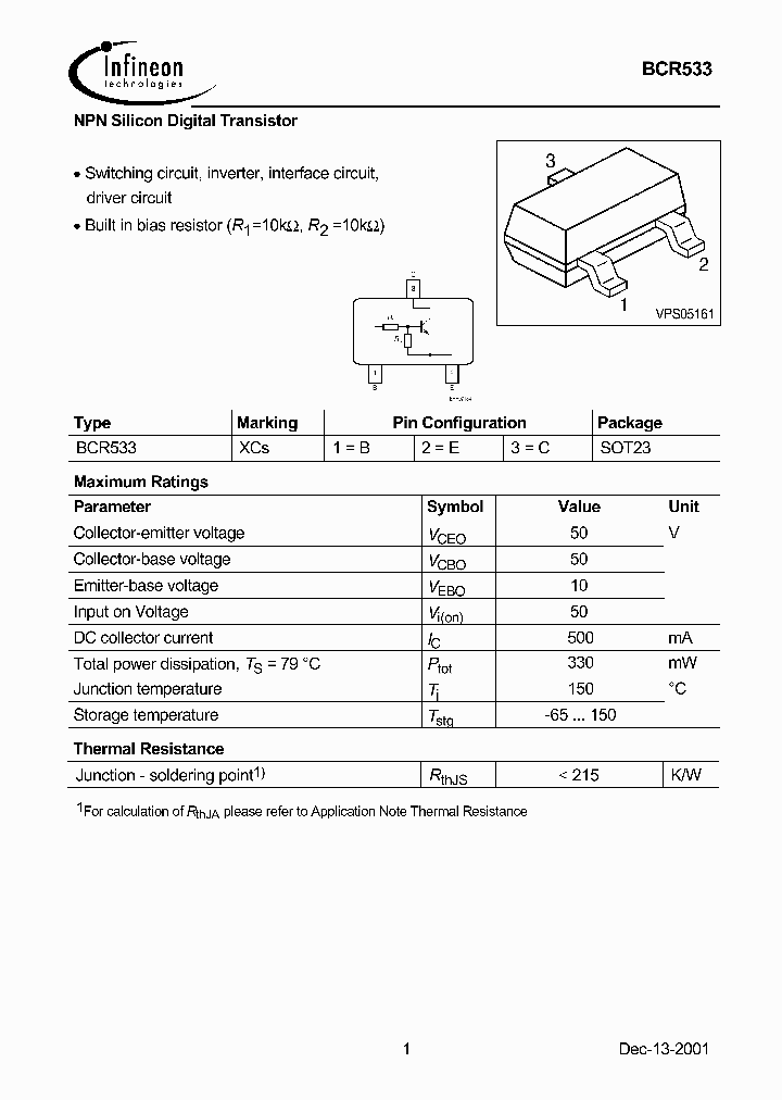 BCR533_1218388.PDF Datasheet
