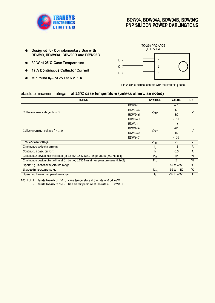 BDW94_1130095.PDF Datasheet