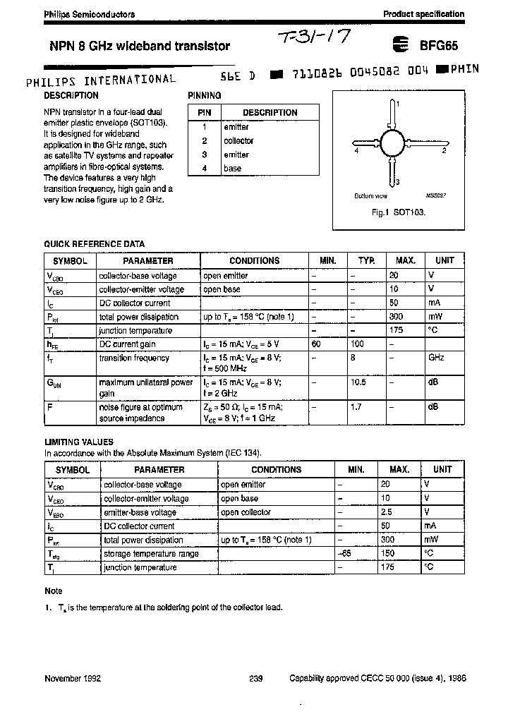 BFG65_1146843.PDF Datasheet