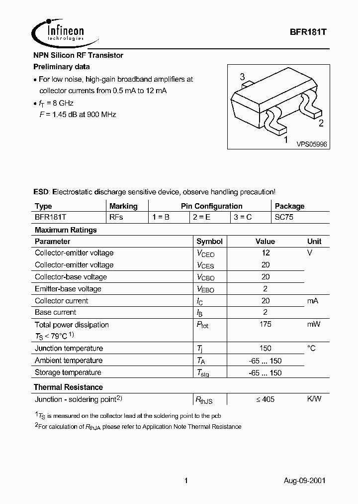 BFR181T_1219227.PDF Datasheet