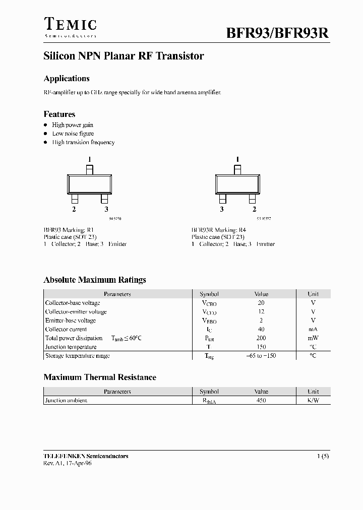 BFR93_1093024.PDF Datasheet