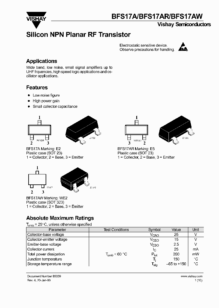 BFS17AR_1035642.PDF Datasheet