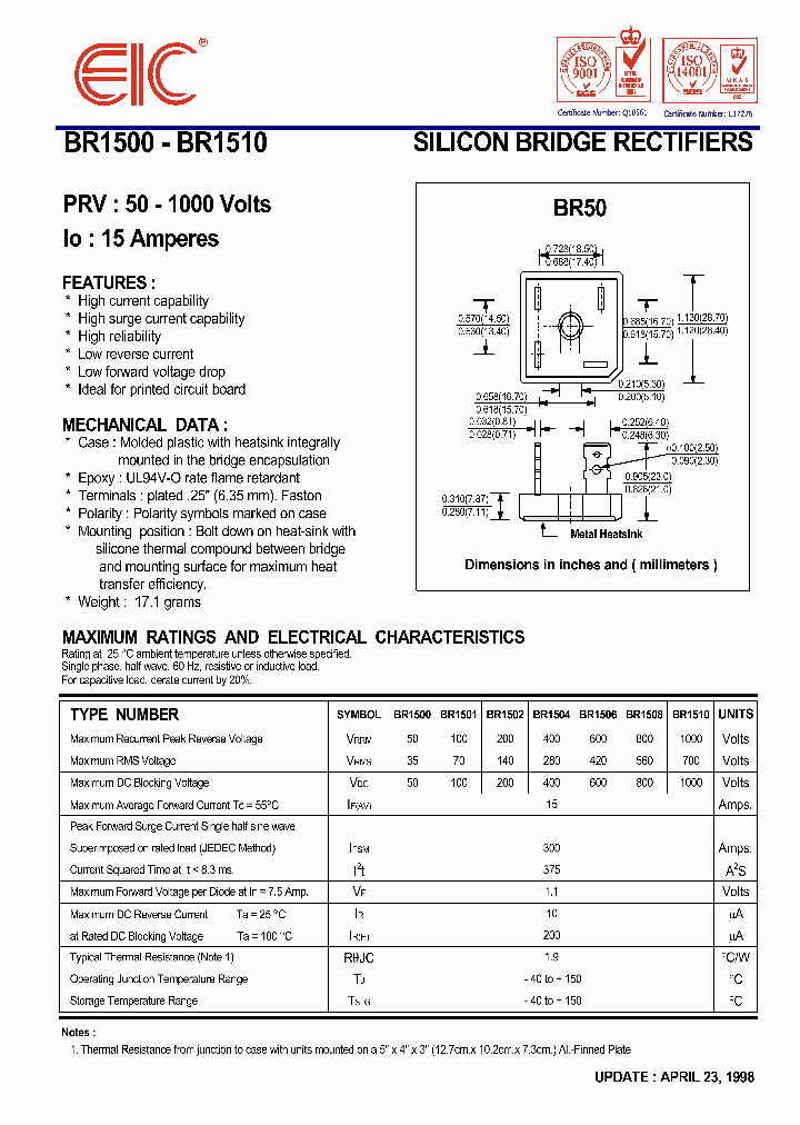 BR1510_1220282.PDF Datasheet